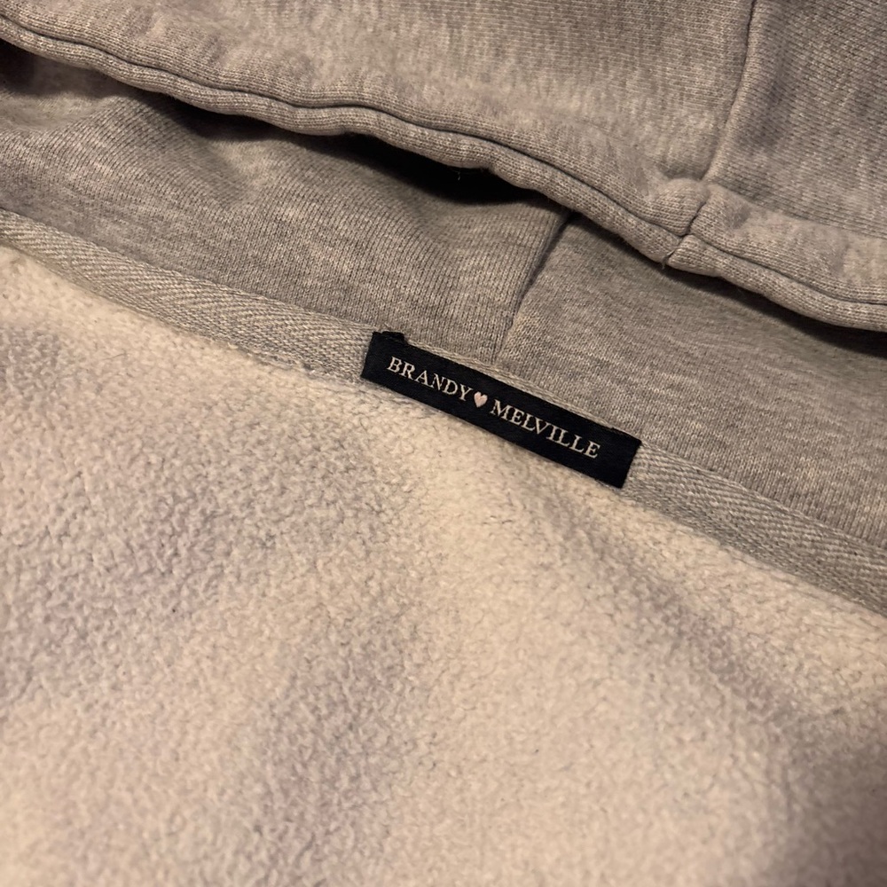 Brandy Melville Light Gray Fleece Hoodie